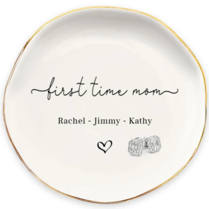 First Time Mom Jewelry Dish Personalized Name Gift For Mom