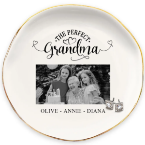 Perfect Grandma Jewelry Dish Personalized Photo Gift For Mom