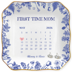 The First Moment Custom Calendar Jewelry Dish Gift For Mom