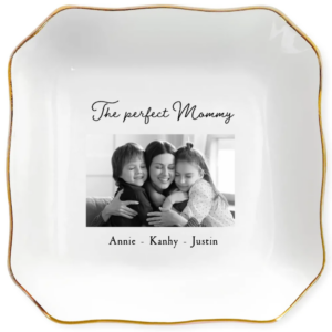 The Perfect Mommy Custom Photo Jewelry Dish Gift For Mom