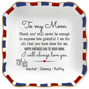 To My Mom Jewelry Dish Personalized Name Gifts For Mom