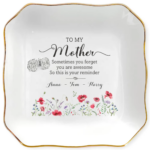 To My Mother Personalized Message Jewelry Dish Gift Reminder Love From Kids 1