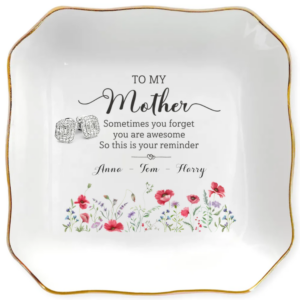 To My Mother Personalized Message Jewelry Dish Gift Reminder Love From Kids