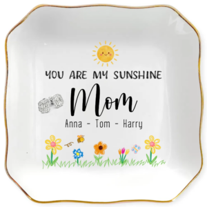 Personalized Mom Jewelry Dish | 'You Are My Sunshine' Custom Name Gift