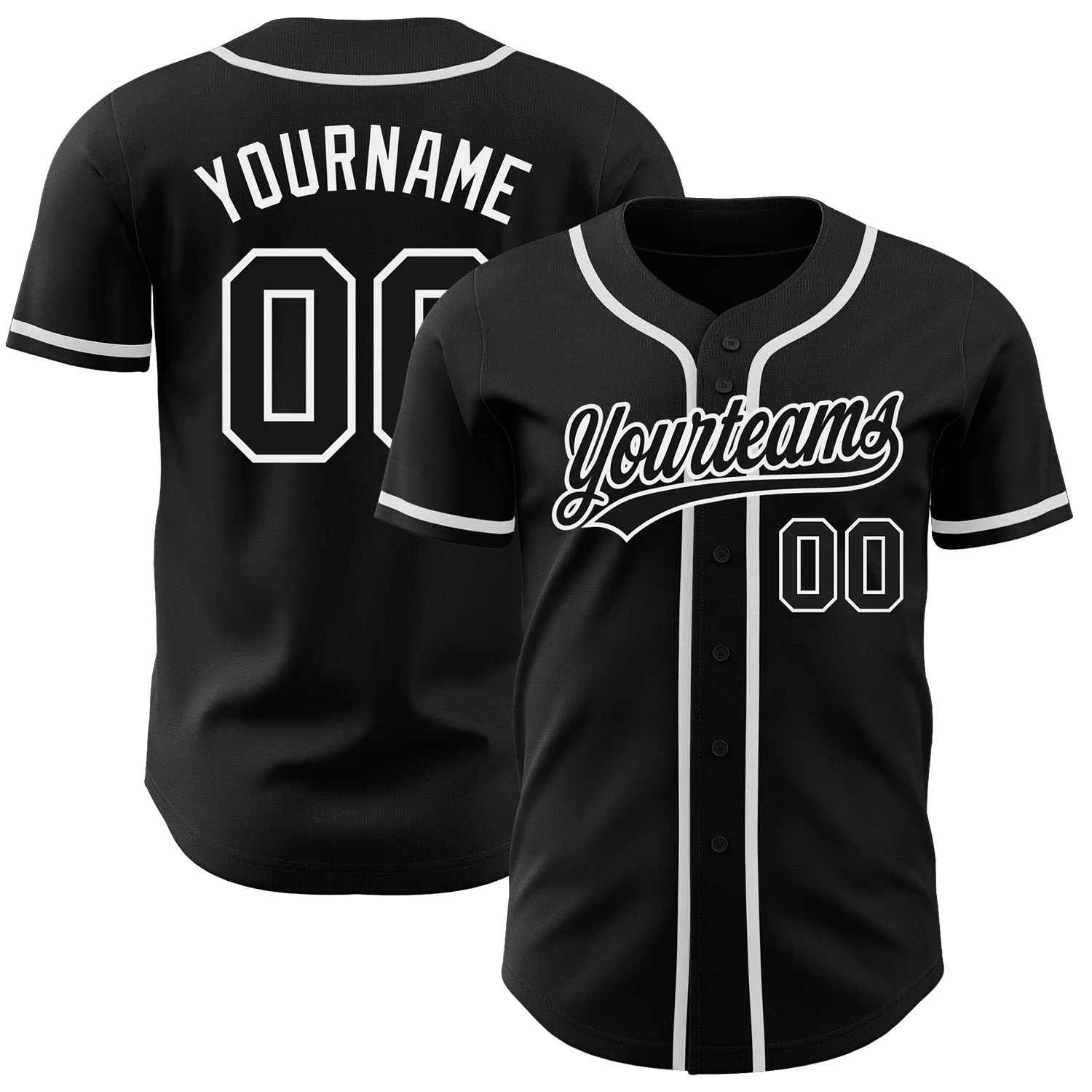Black White Authentic Baseball Jersey Flat lay of the black white authentic baseball jersey with accessories, emphasizing its stylish appeal.