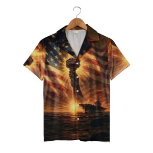 01_military_sunset_hawaiian_shirt_aircraft_carrier_statue_of_liberty_ocean_wave_print.jpg