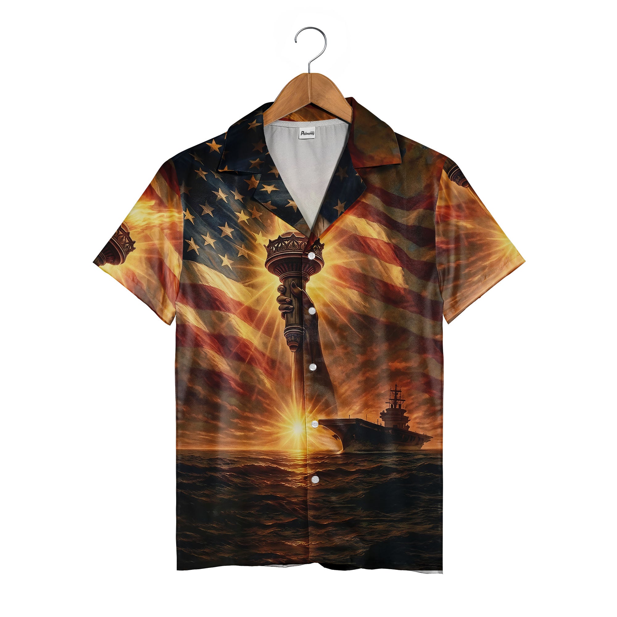 01_military_sunset_hawaiian_shirt_aircraft_carrier_statue_of_liberty_ocean_wave_print.jpg