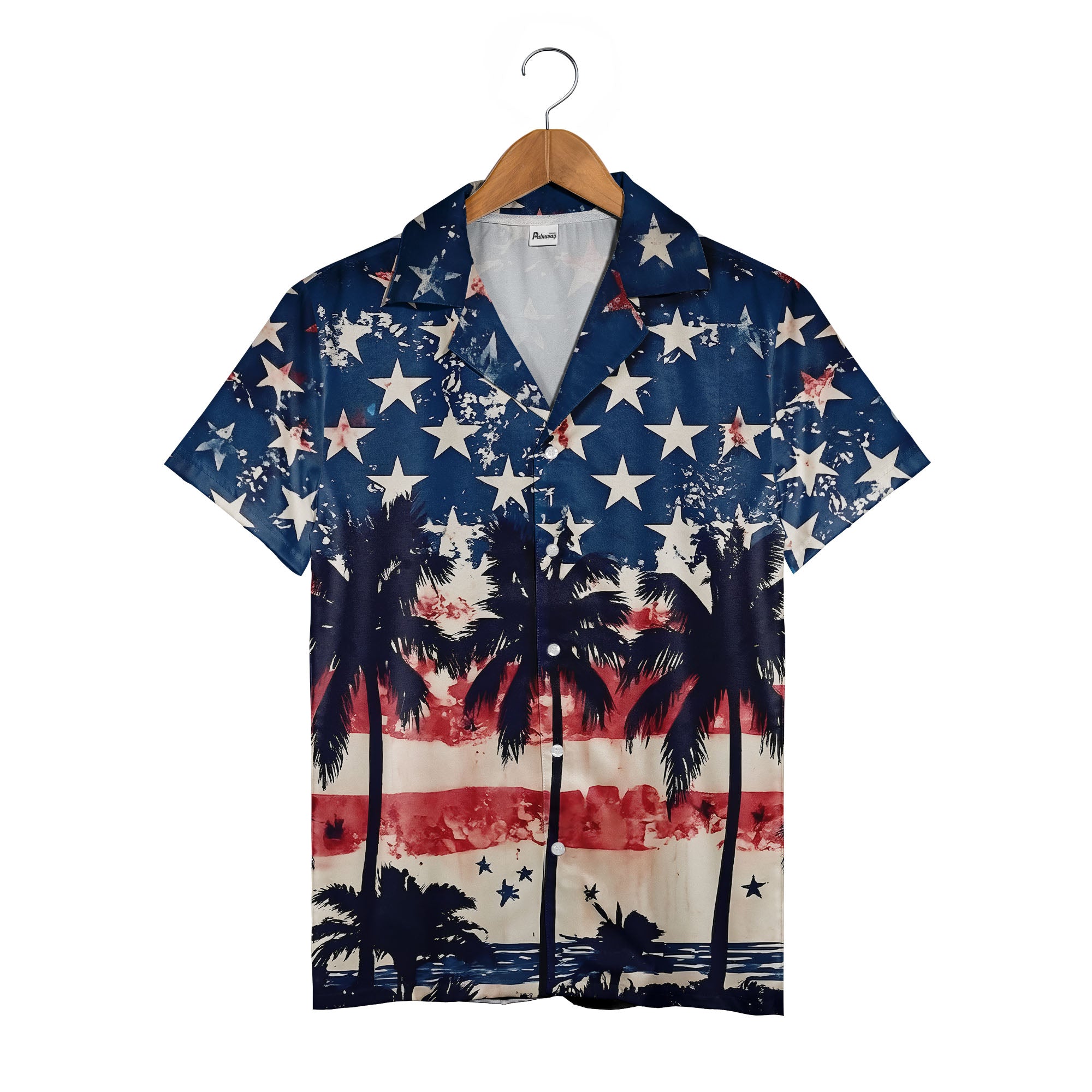 01_stars_stripes_tropical_beach_hawaiian_shirt_palm_trees_ocean_summer_party_shirt.jpg