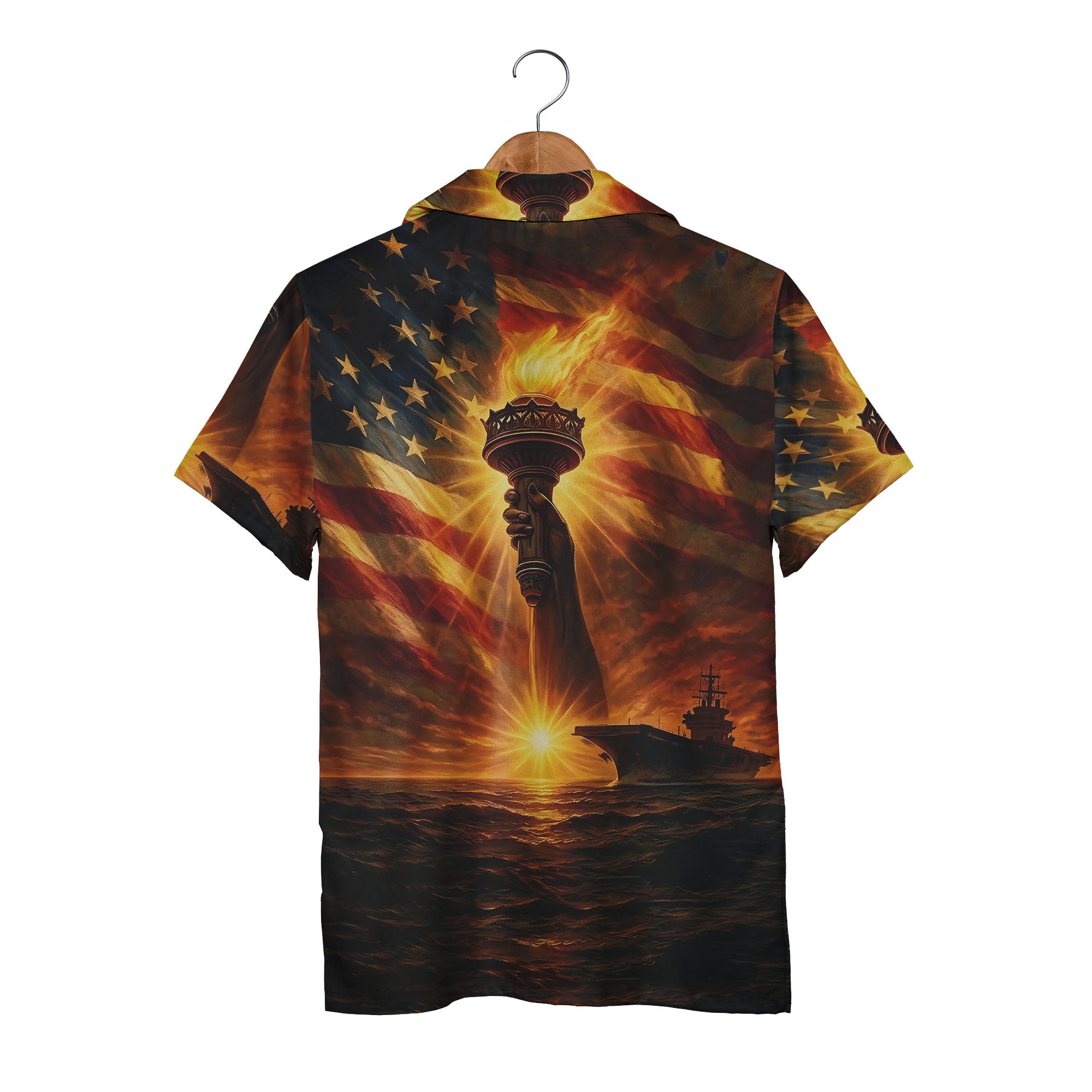 02_military_sunset_hawaiian_shirt_aircraft_carrier_statue_of_liberty_ocean_wave_print.jpg