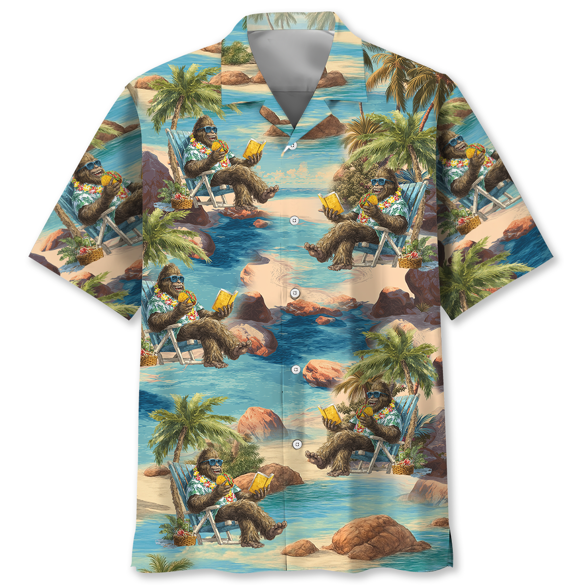 Funny Bigfoot Beach Taco Hawaiian Shirt Funny Bigfoot Beach Taco Hawaiian Shirt