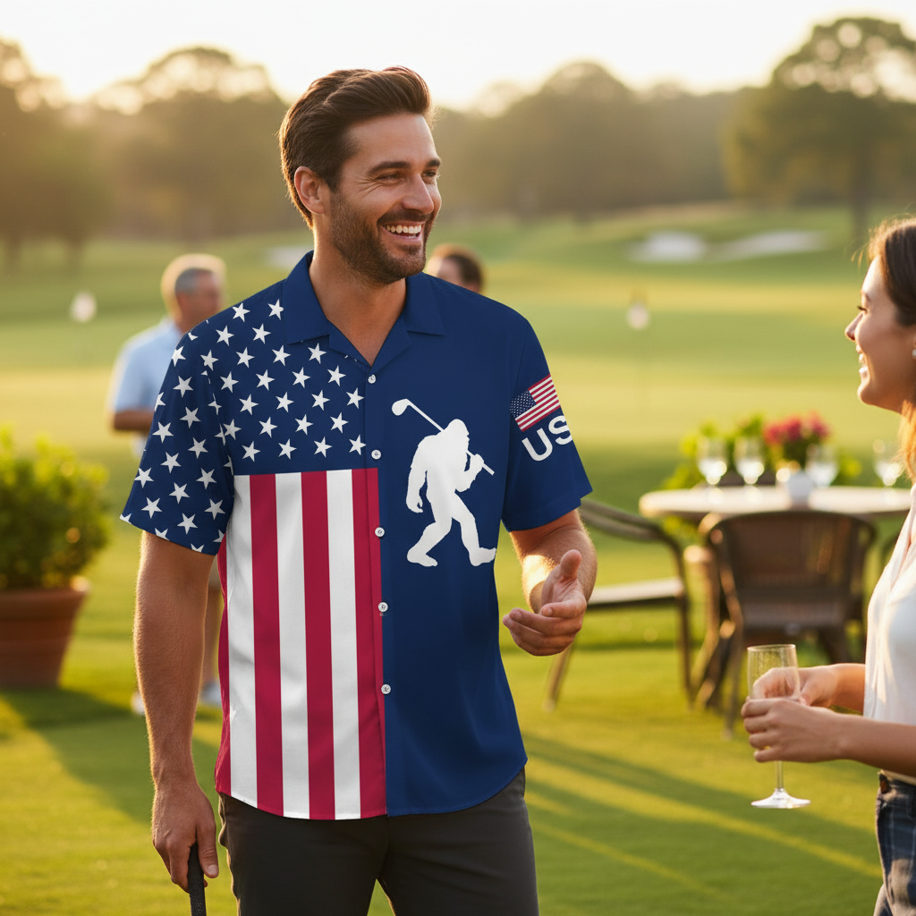 Bigfoot Is a Golfer America Hawaiian Shirt Bigfoot Is a Golfer America Hawaiian Shirt - Image 10