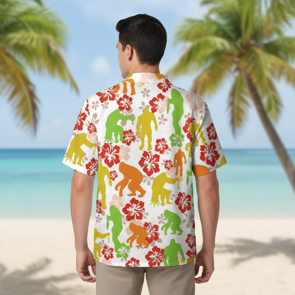 Tropical Bigfoot Funny Hawaiian Shirt Tropical Bigfoot Funny Hawaiian Shirt - Image 10
