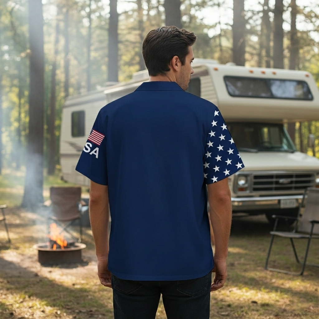 Bigfoot Hiking America Hawaiian Shirt Bigfoot Hiking America Hawaiian Shirt - Image 9
