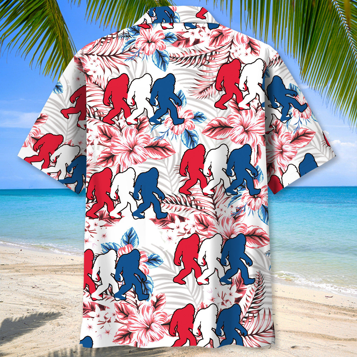 Funny Bigfoot USA Hawaiian Shirt Funny Bigfoot USA Hawaiian Shirt - Image 4