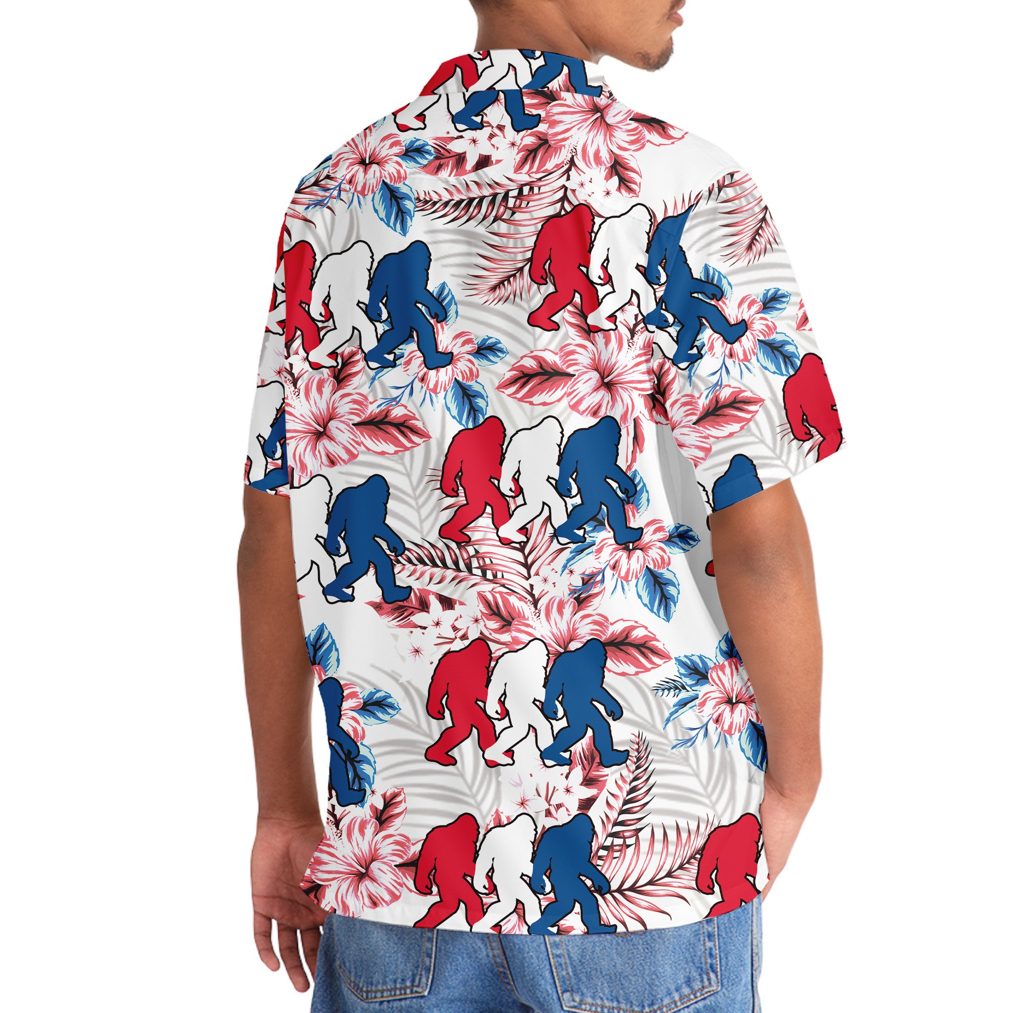 Funny Bigfoot USA Hawaiian Shirt Funny Bigfoot USA Hawaiian Shirt - Image 6