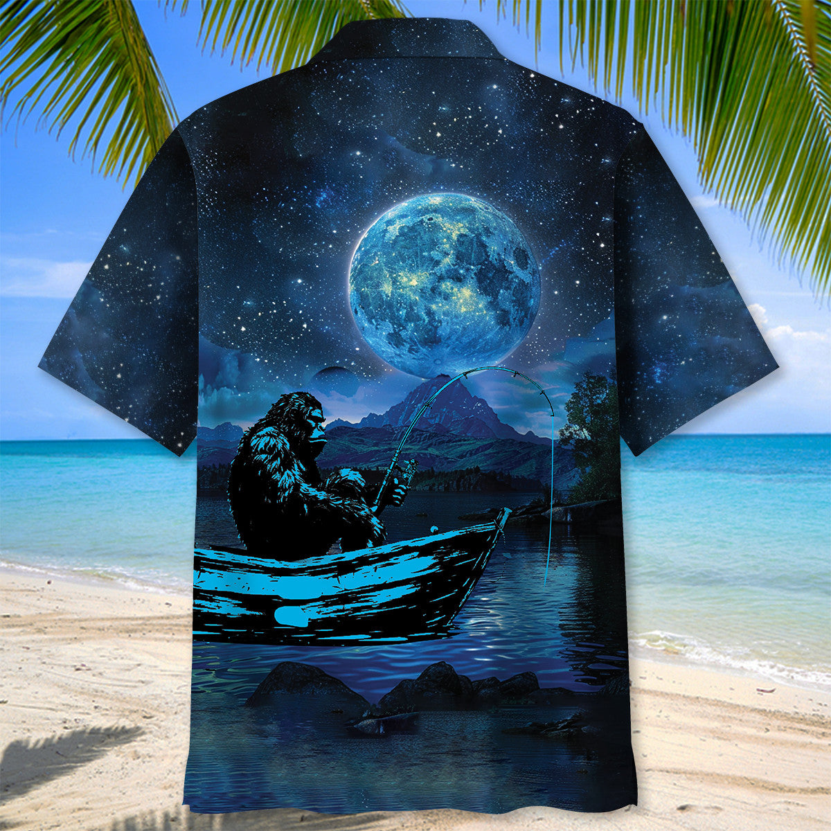 Bigfoot Fishing Relax Hawaiian Shirt Bigfoot Fishing Relax Hawaiian Shirt - Image 4