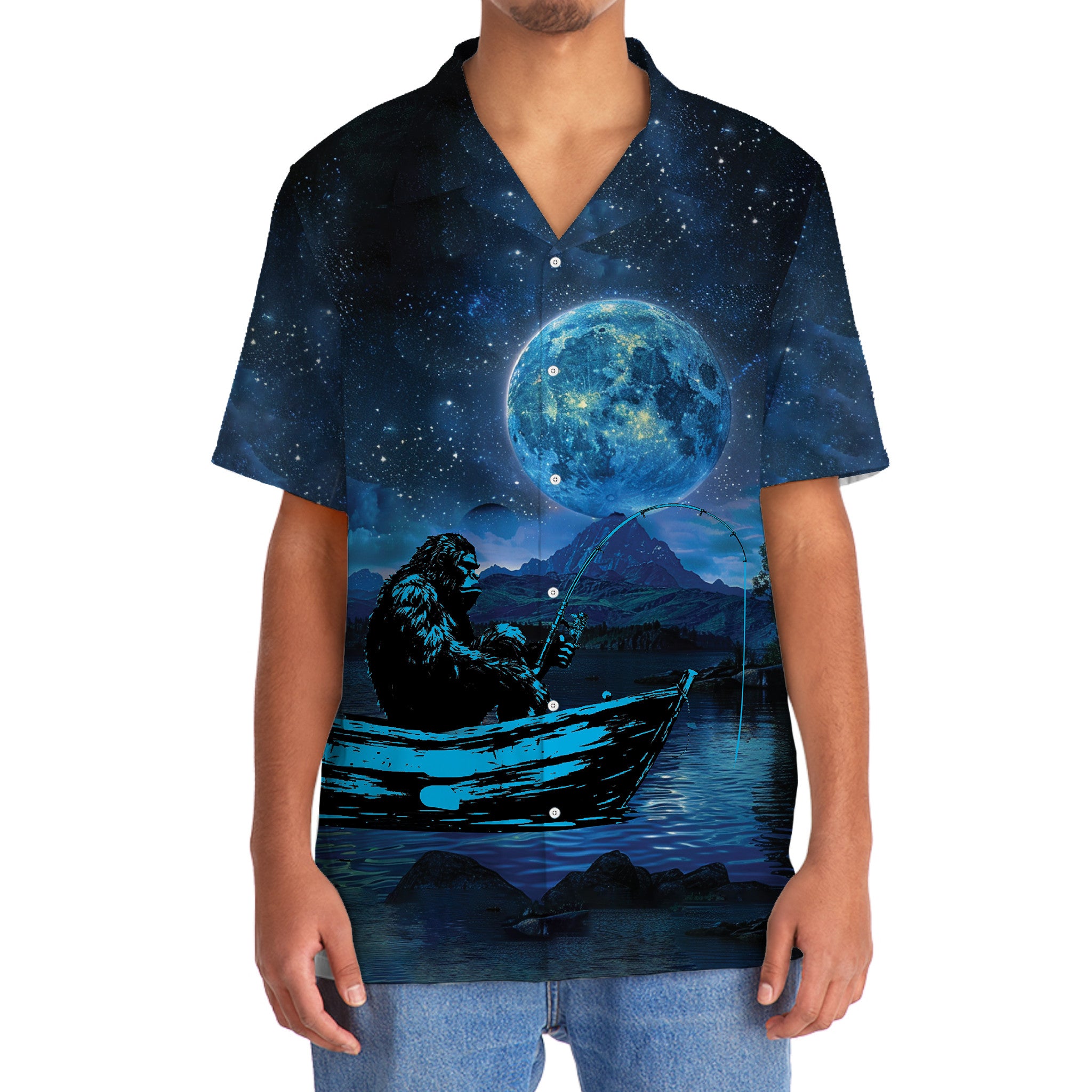 Bigfoot Fishing Relax Hawaiian Shirt Bigfoot Fishing Relax Hawaiian Shirt - Image 5