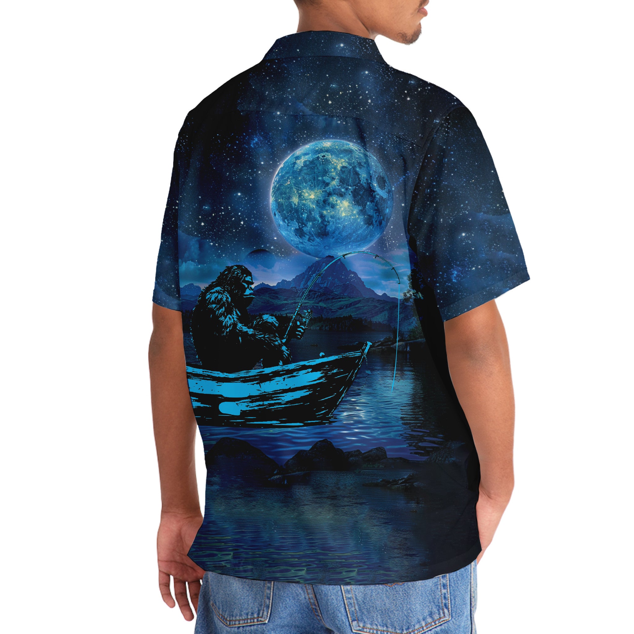Bigfoot Fishing Relax Hawaiian Shirt Bigfoot Fishing Relax Hawaiian Shirt - Image 6