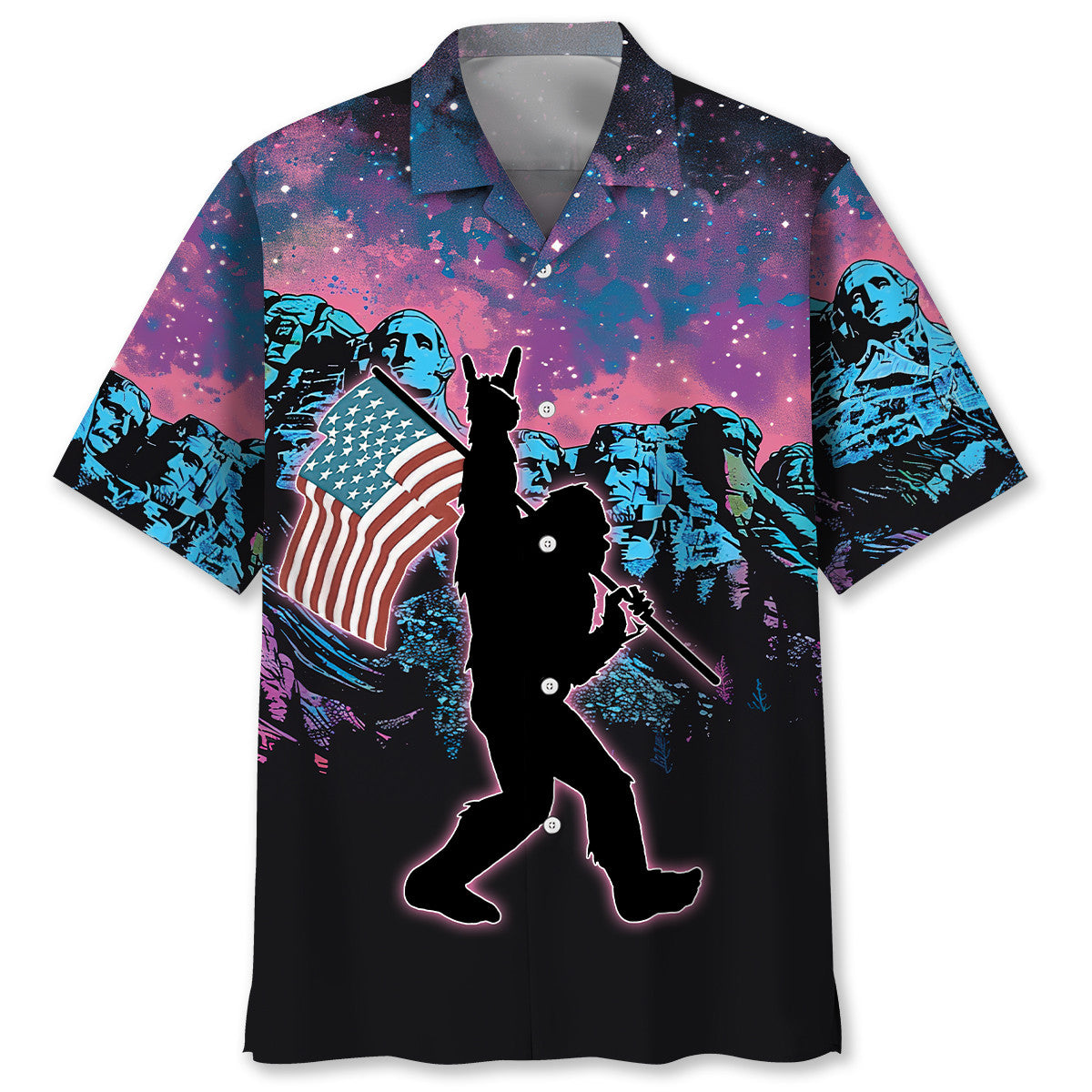 Bigfoot American Proud Hawaiian Shirt Bigfoot American Proud Hawaiian Shirt