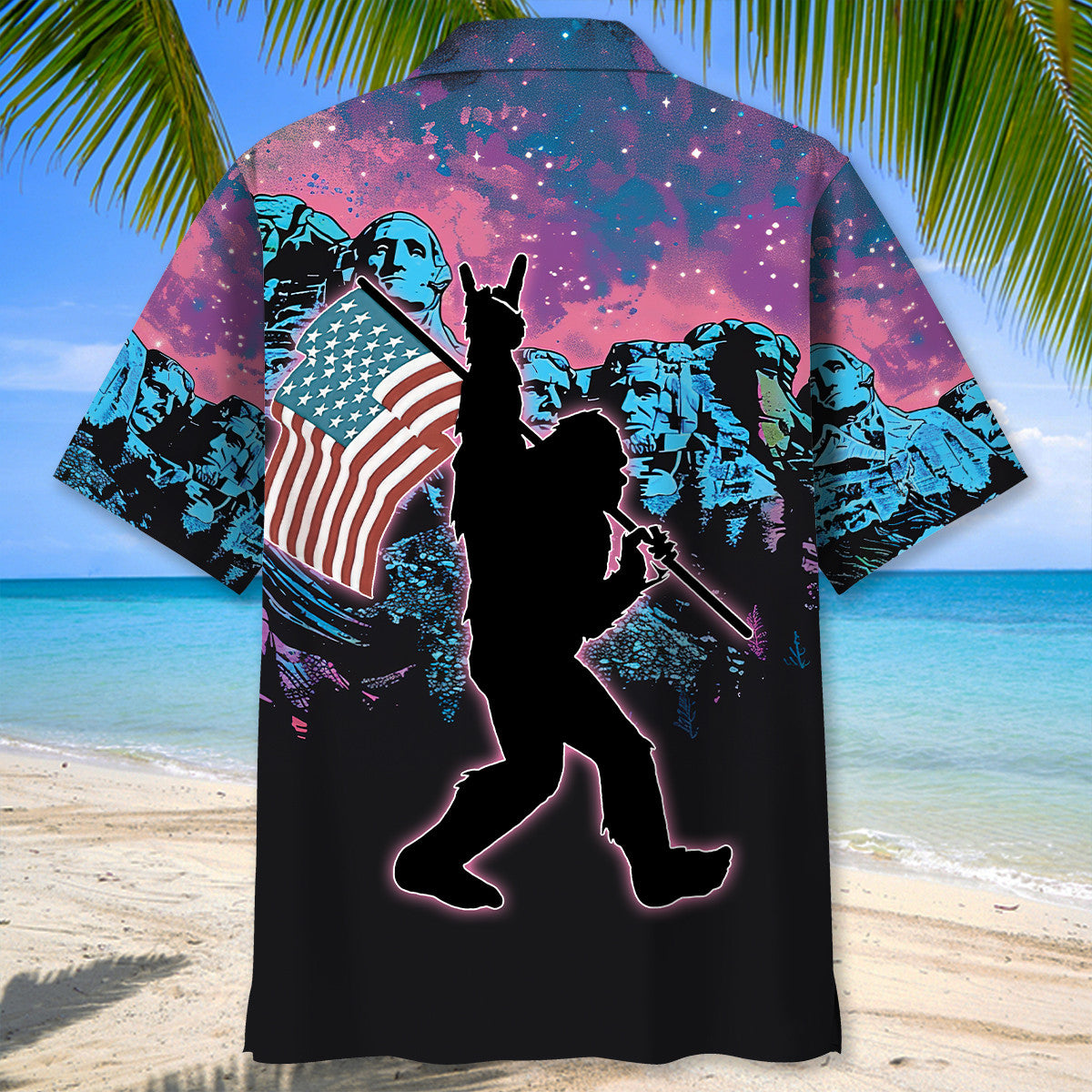Bigfoot American Proud Hawaiian Shirt Bigfoot American Proud Hawaiian Shirt - Image 3