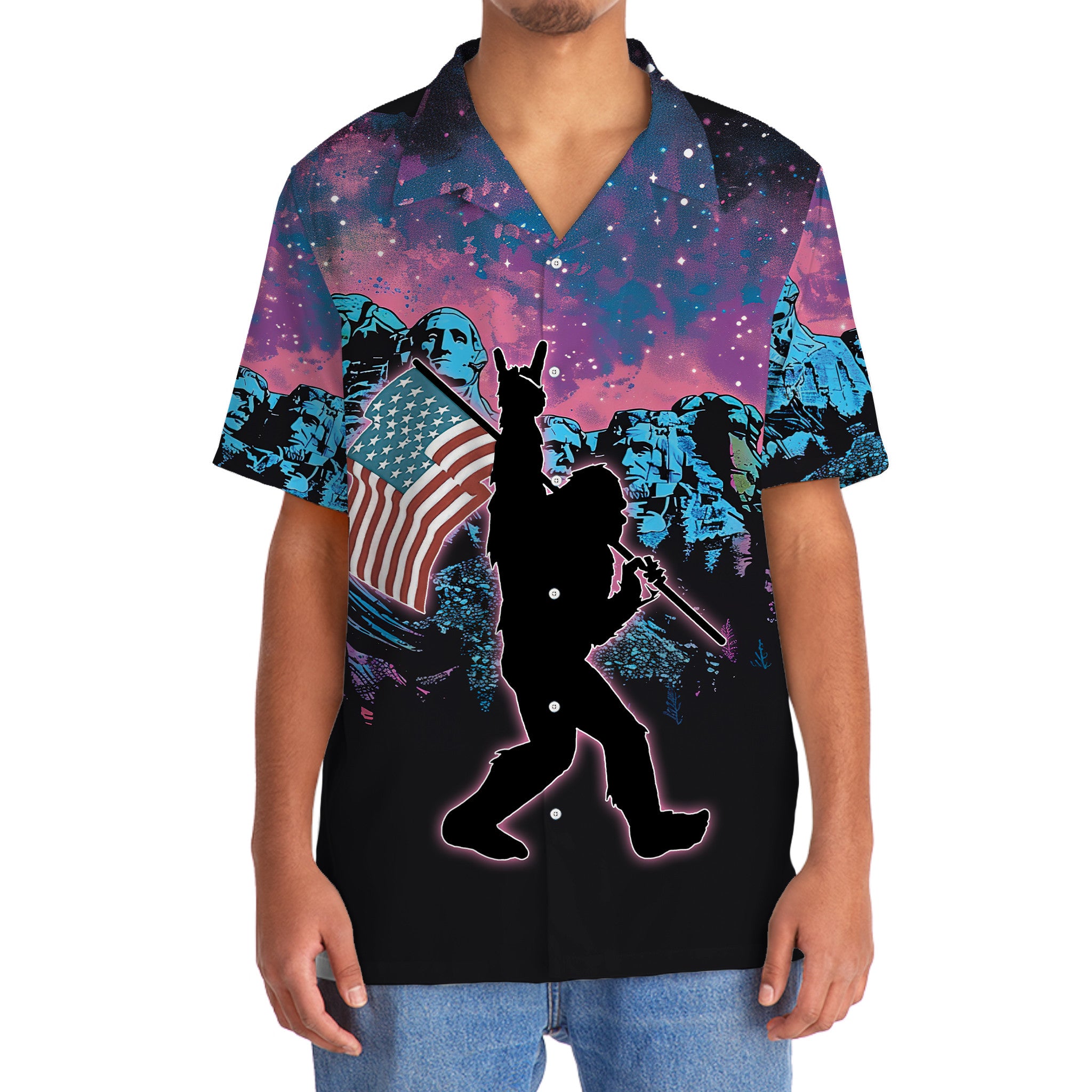 Bigfoot American Proud Hawaiian Shirt Bigfoot American Proud Hawaiian Shirt - Image 5