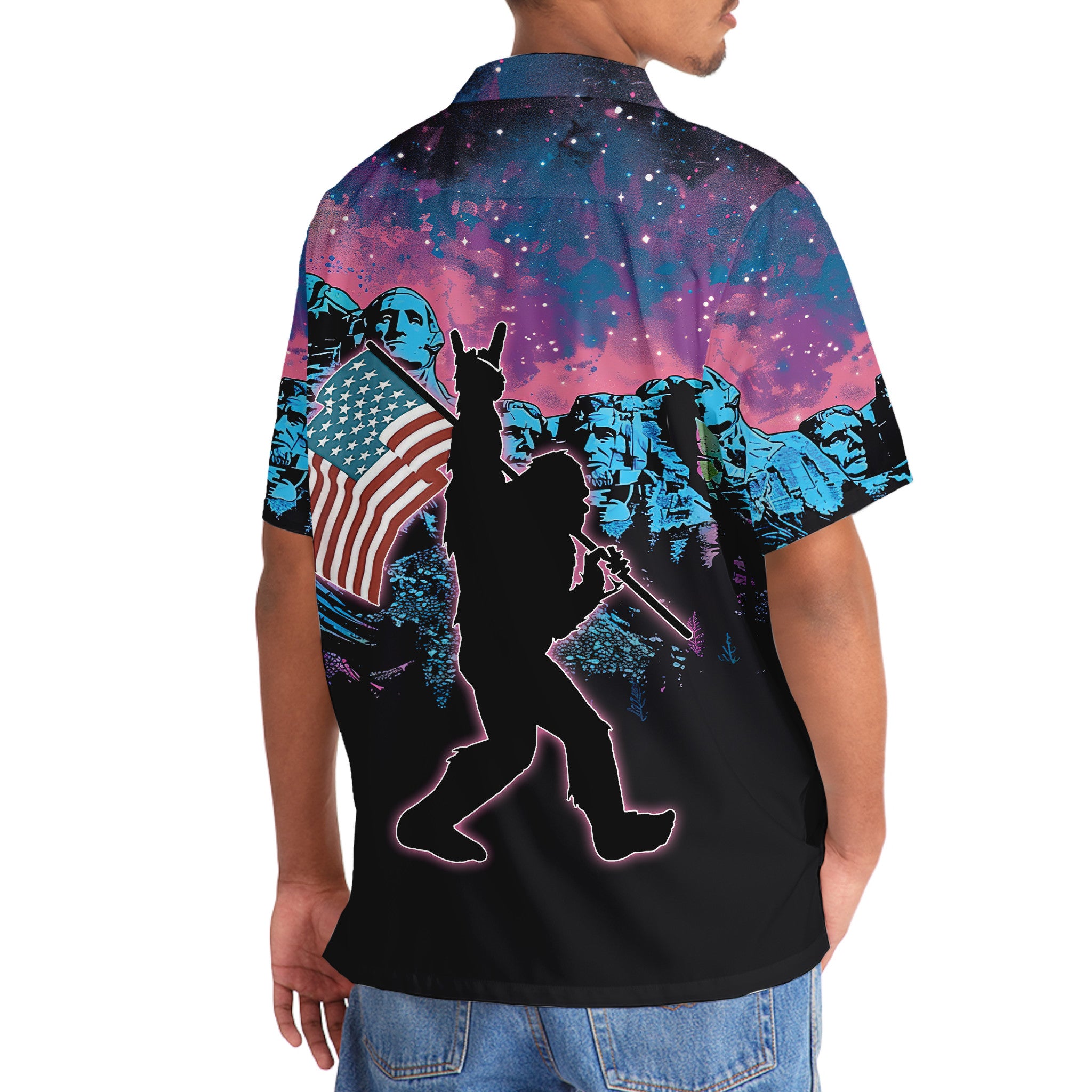 Bigfoot American Proud Hawaiian Shirt Bigfoot American Proud Hawaiian Shirt - Image 6