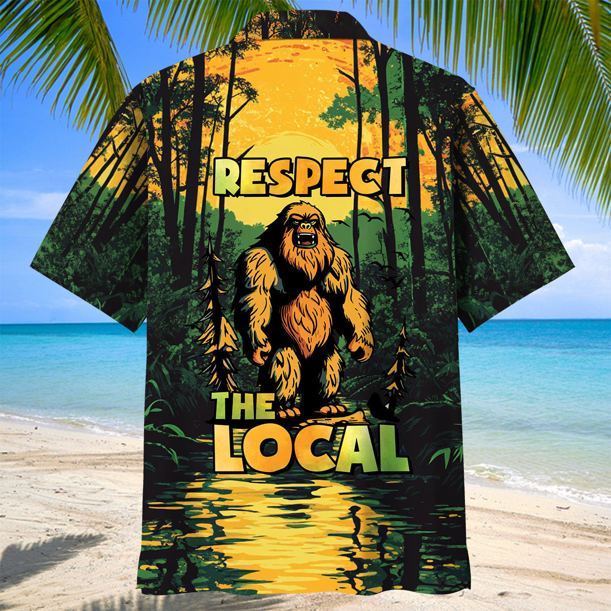 Respect the Local Bigfoot Hawaiian Shirt Respect the Local Bigfoot Hawaiian Shirt - Image 4