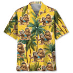 Funny Bigfoot Chilling Hawaiian Shirt