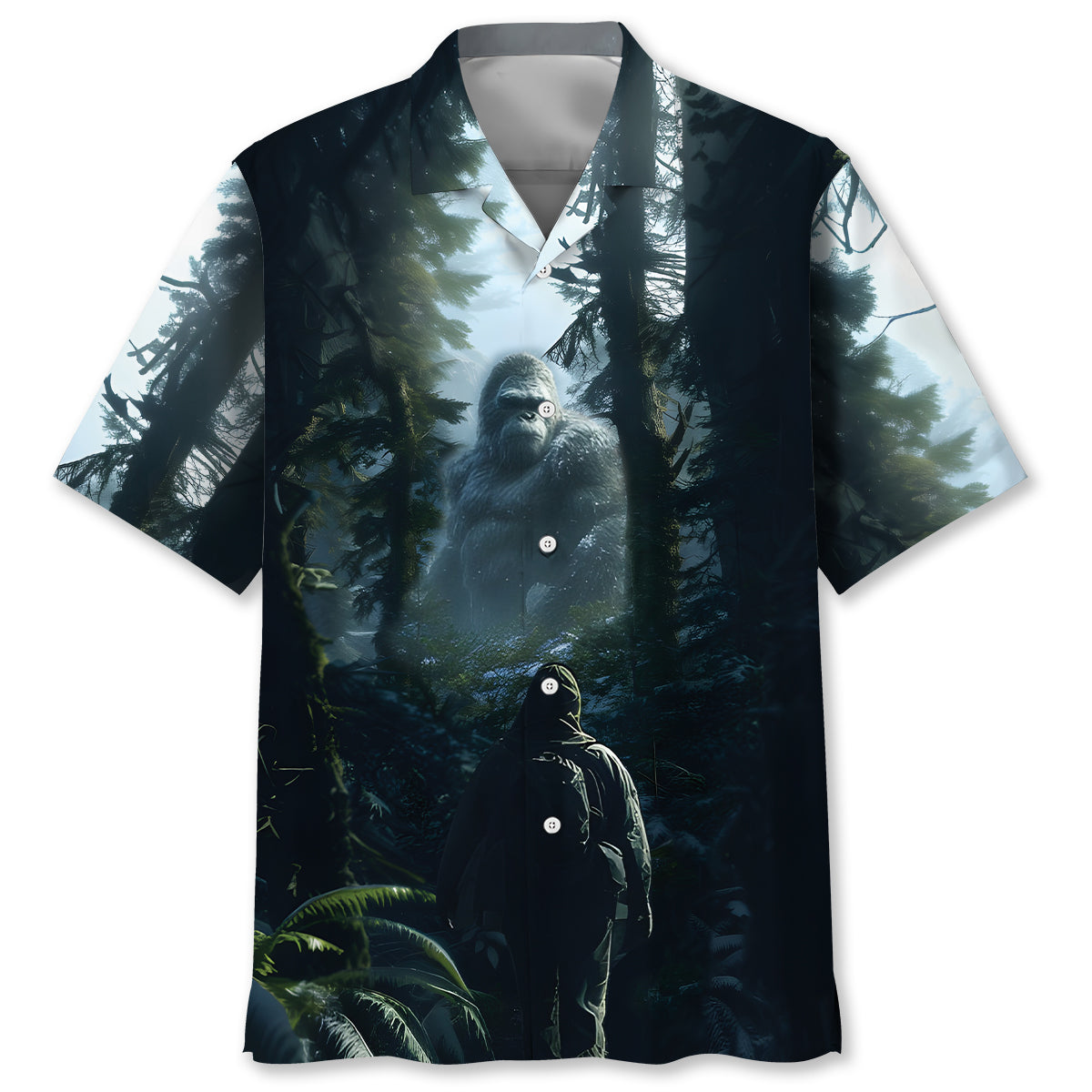 Bigfoot Saw Me Forest Hawaiian Shirt Bigfoot Saw Me Forest Hawaiian Shirt