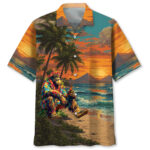 Bigfoot Drinking Beer Hawaiian Shirt