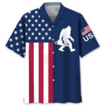 America Bigfoot Chainsaw Hawaiian Shirt