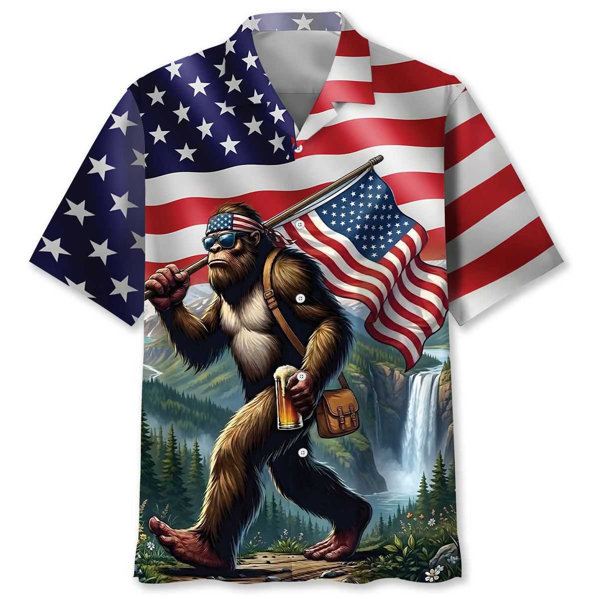 Bigfoot Freedom Hawaiian Shirt Bigfoot Freedom Hawaiian Shirt