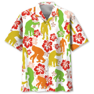 Tropical Bigfoot Funny Hawaiian Shirt