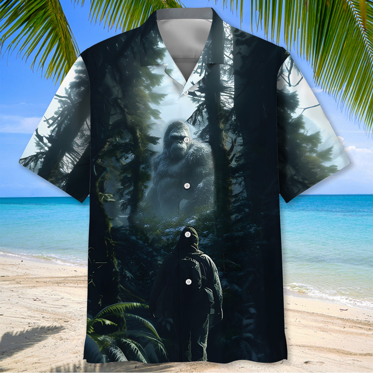 Bigfoot Saw Me Forest Hawaiian Shirt Bigfoot Saw Me Forest Hawaiian Shirt - Image 2
