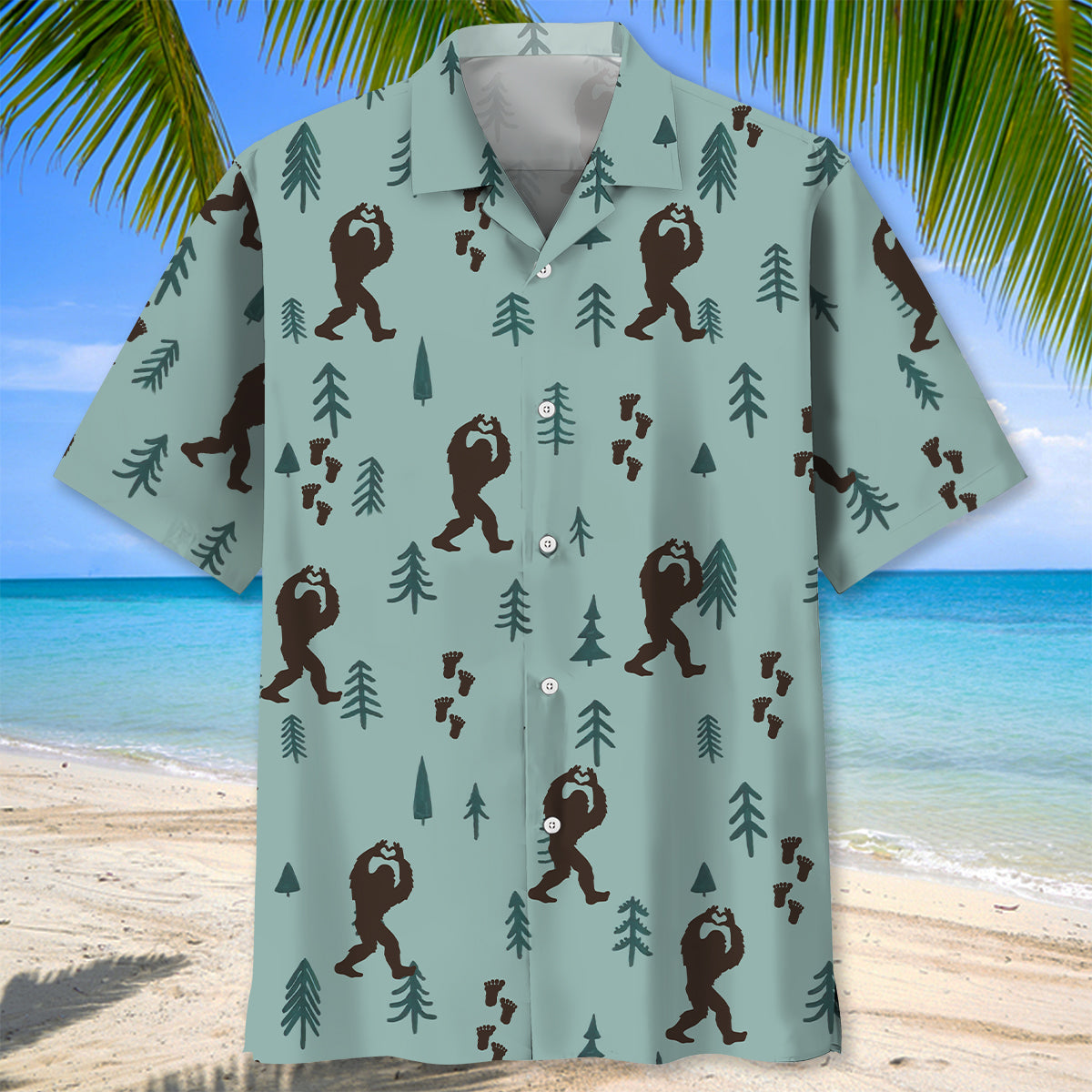 Bigfoot Silhouette Hawaiian Shirt Bigfoot Silhouette Hawaiian Shirt - Image 2