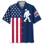America Bigfoot Carries Axe Hawaiian Shirt