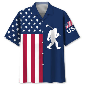 Bigfoot Is a Golfer America Hawaiian Shirt