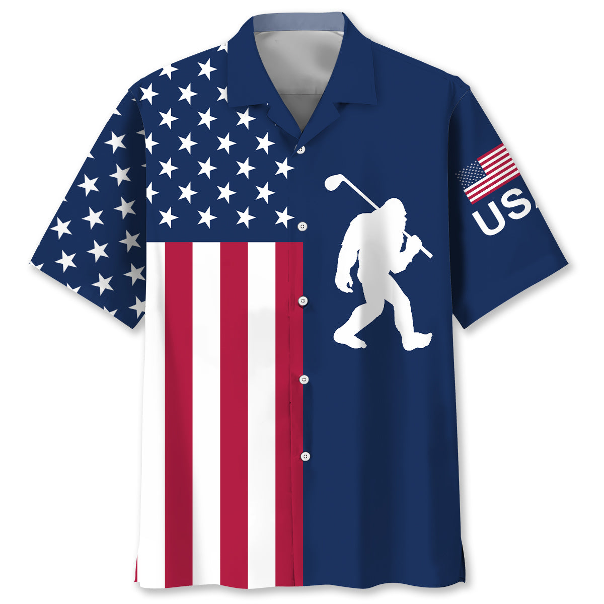 Bigfoot Is a Golfer America Hawaiian Shirt Bigfoot Is a Golfer America Hawaiian Shirt