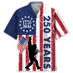 Patriotic Bigfoot 250 Years Hawaiian Shirt