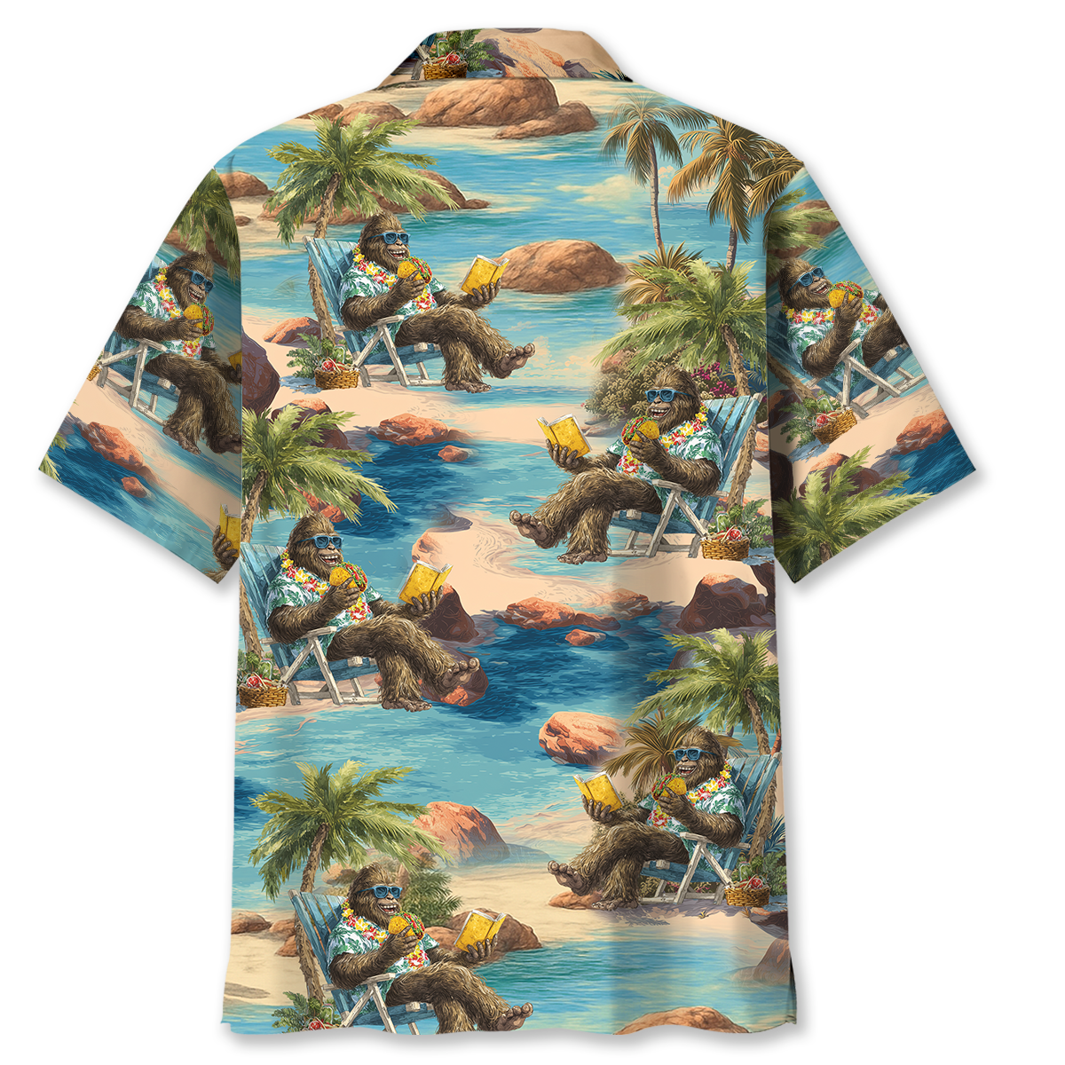Funny Bigfoot Beach Taco Hawaiian Shirt Funny Bigfoot Beach Taco Hawaiian Shirt - Image 3
