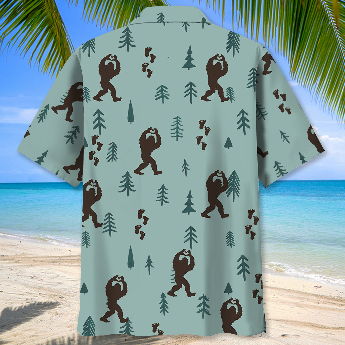 Bigfoot Silhouette Hawaiian Shirt Bigfoot Silhouette Hawaiian Shirt - Image 4