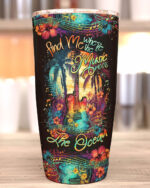 Find me Where the Music Meets the Ocean Guitar Insulated Tumbler - 20oz 30oz 40oz