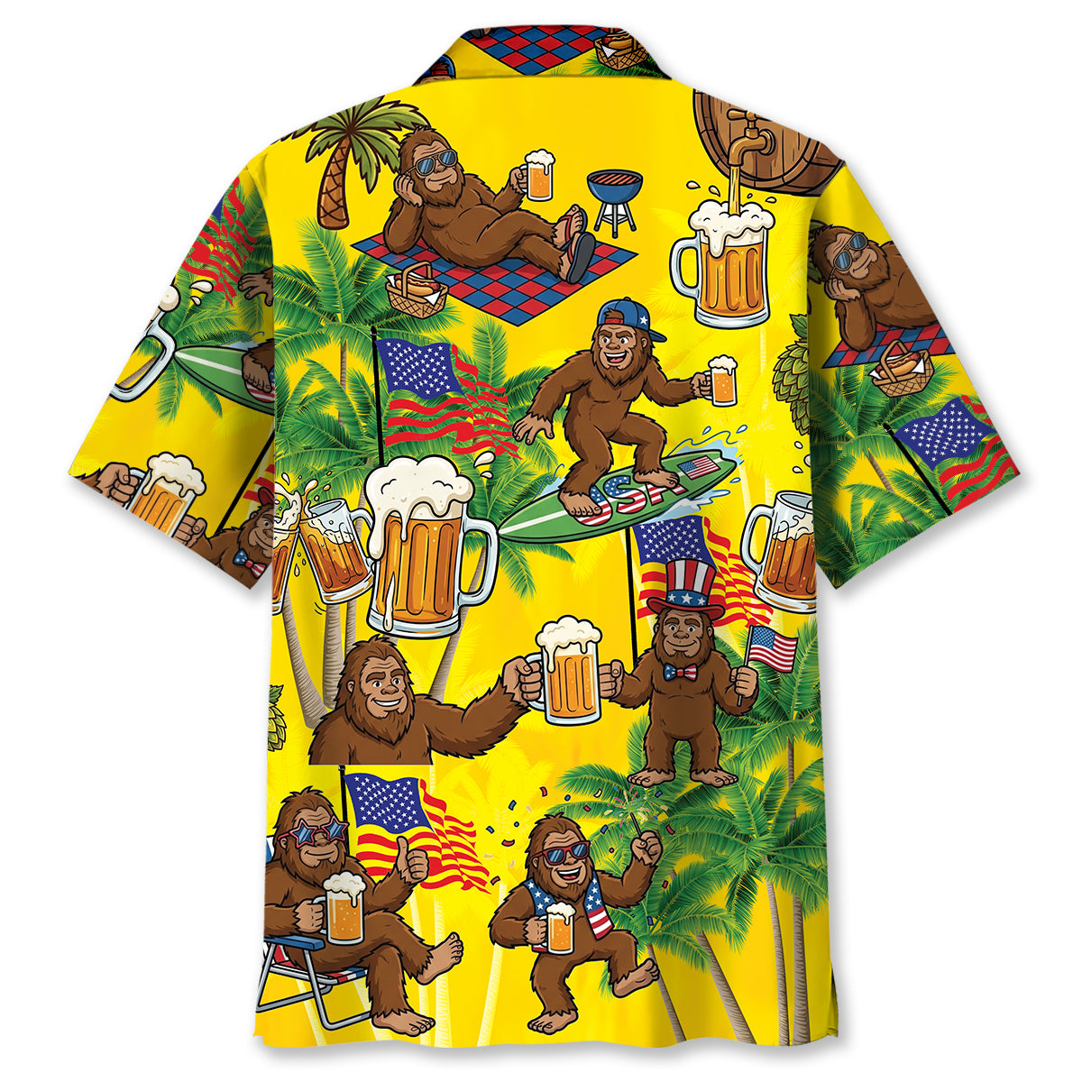 Bigfoot Beer America Funny Hawaiian Shirt Bigfoot Beer America Funny Hawaiian Shirt - Image 3