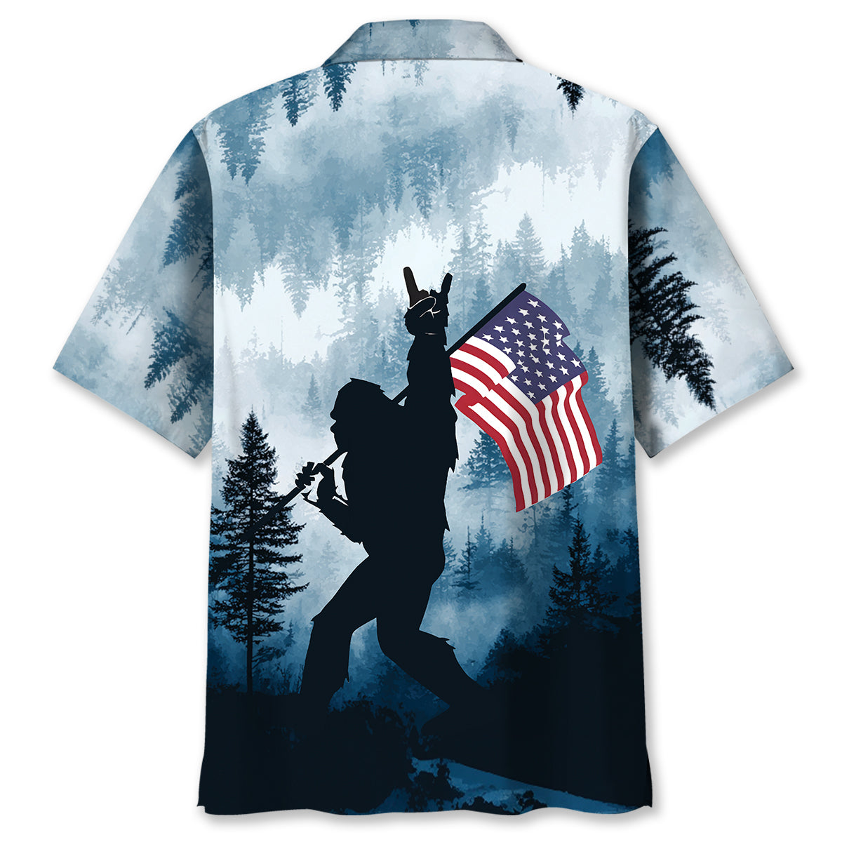 Bigfoot Patriotic Hawaiian Shirt Bigfoot Patriotic Hawaiian Shirt - Image 3