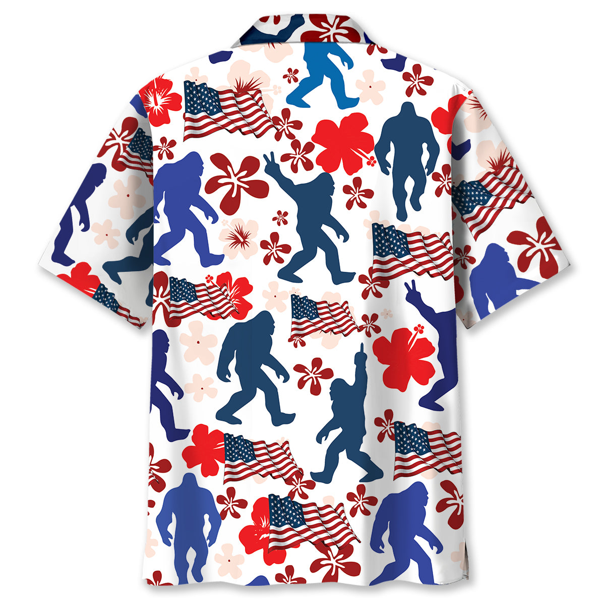 Bigfoot America Hibiscus Hawaiian Shirt Bigfoot America Hibiscus Hawaiian Shirt - Image 3