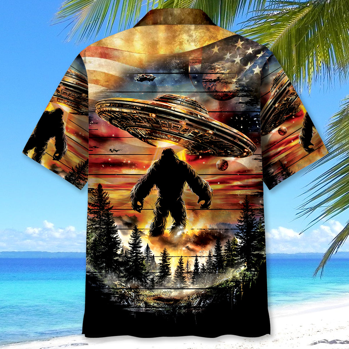 Bigfoot Legend America Hawaiian Shirt Bigfoot Legend America Hawaiian Shirt - Image 4