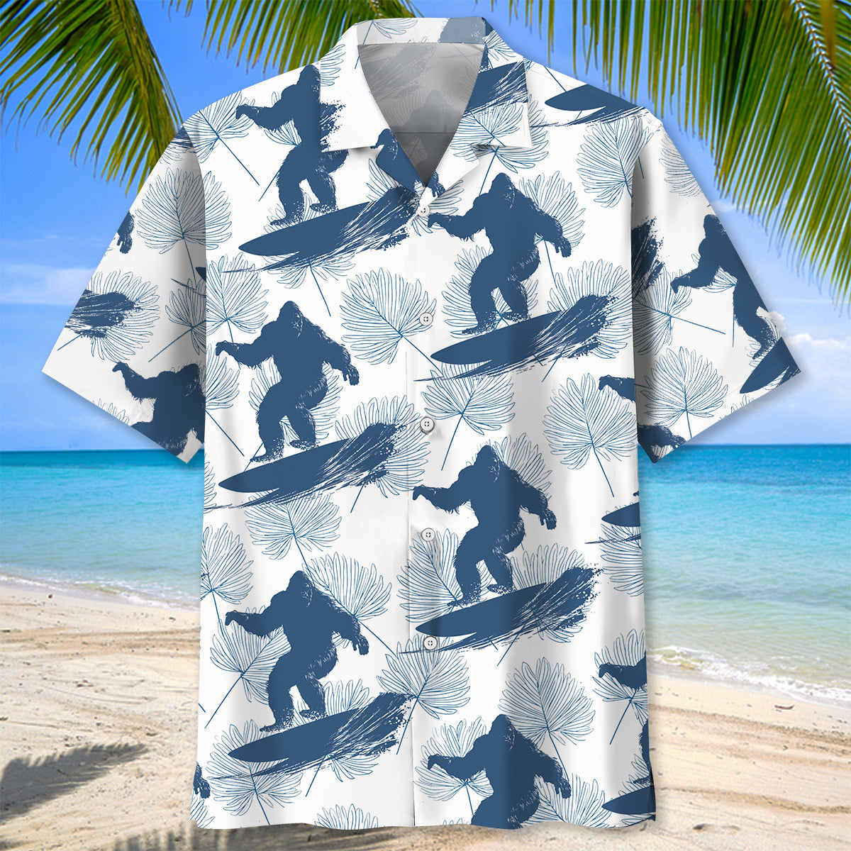 Bigfoot Surf Club Hawaiian Shirt Bigfoot Surf Club Hawaiian Shirt - Image 2