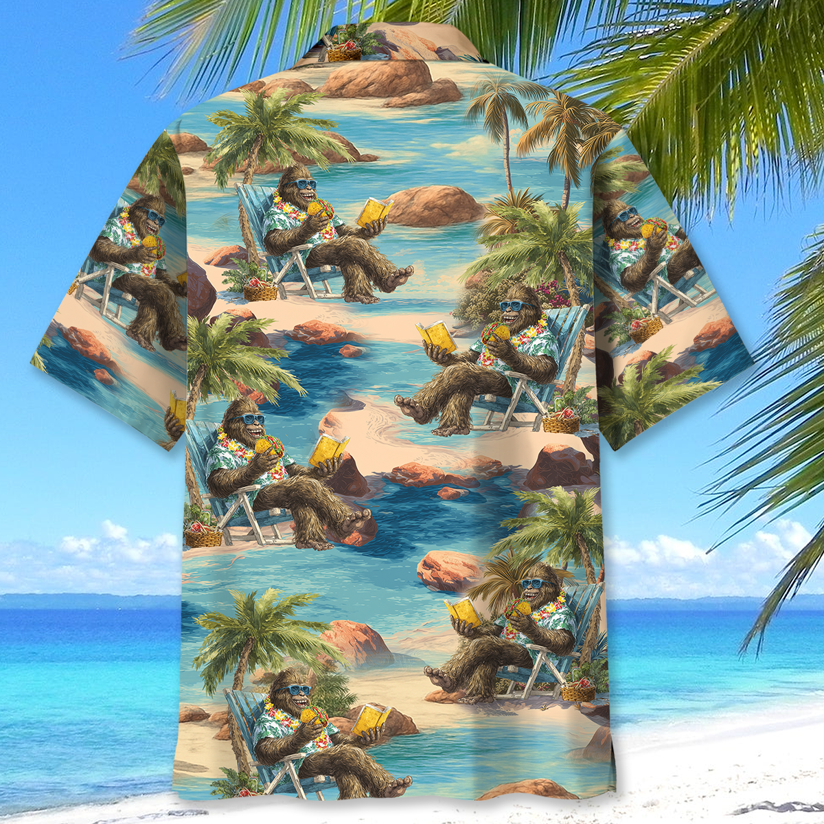 Funny Bigfoot Beach Taco Hawaiian Shirt Funny Bigfoot Beach Taco Hawaiian Shirt - Image 4