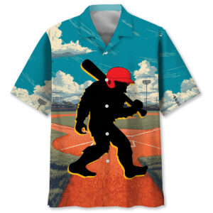 Bigfoot Baseball Hawaiian Shirt