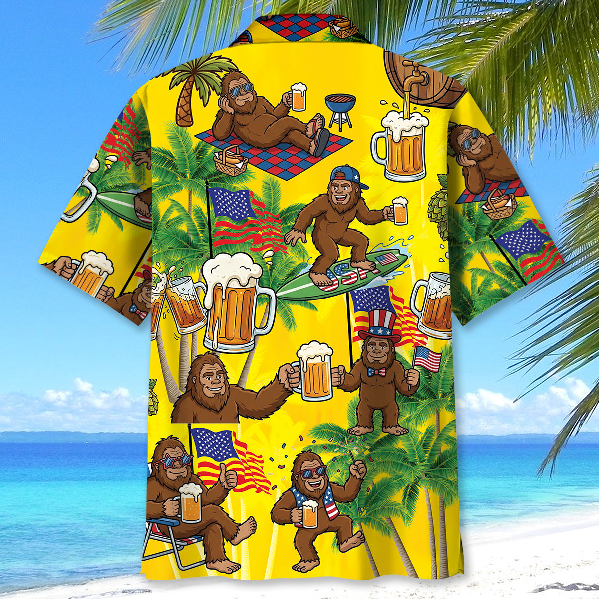 Bigfoot Beer America Funny Hawaiian Shirt Bigfoot Beer America Funny Hawaiian Shirt - Image 4